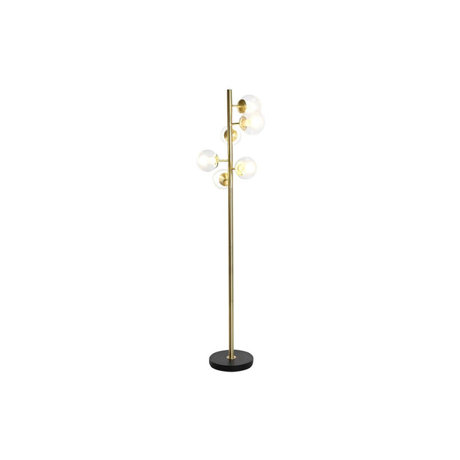 Stehlampe DKD Home Decor 42 x 42 x 170 cm Kristall Schwarz Gold Metall 220 V 50 W