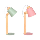 Tischlampe DKD Home Decor 15 x 20 x 50 cm natürlich Rosa Metall Holz grün 220 V 50 W 18 x 20 x 45 cm (2 Stück)