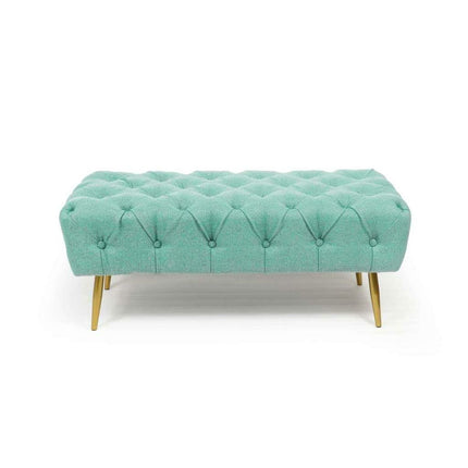 Hocker DKD Home Decor Gold Metall grün (103 x 46 x 42 cm)