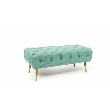 Hocker DKD Home Decor Gold Metall grün (103 x 46 x 42 cm)