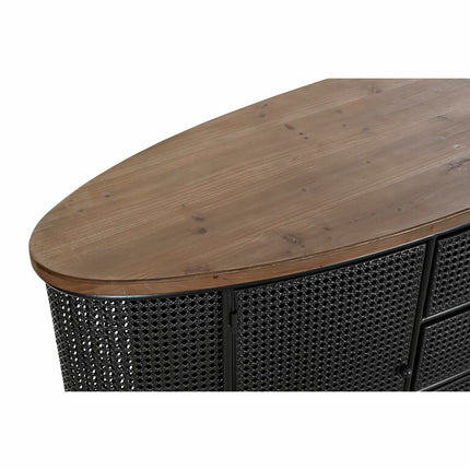 Anrichte DKD Home Decor 145,5 x 45 x 76 cm Tanne Schwarz Metall Braun