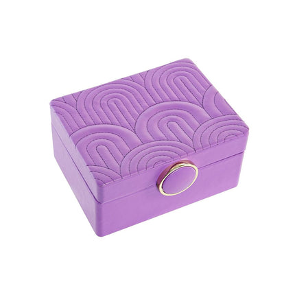 Box-Schmuckkästchen DKD Home Decor Lila PU Holz MDF (23 x 17 x 10 cm)