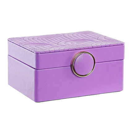 Box-Schmuckkästchen DKD Home Decor Lila PU Holz MDF (23 x 17 x 10 cm)