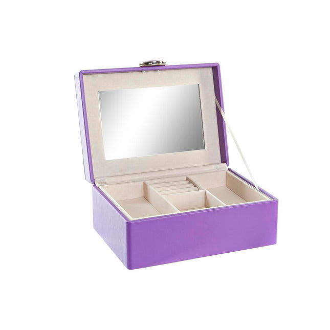 Box-Schmuckkästchen DKD Home Decor Lila PU Holz MDF (23 x 17 x 10 cm)