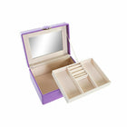 Box-Schmuckkästchen DKD Home Decor Lila PU Holz MDF (17 x 13 x 8,5 cm)