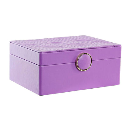 Box-Schmuckkästchen DKD Home Decor Lila PU Holz MDF (17 x 13 x 8,5 cm)