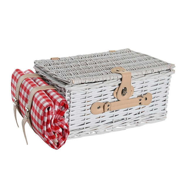 Korb DKD Home Decor Picnic Rot Weiß korb (40 x 28 x 20 cm)