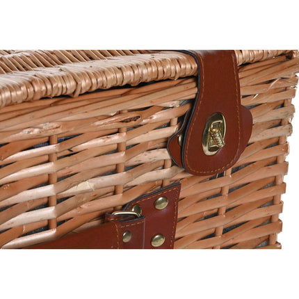 Korb DKD Home Decor Picnic natürlich Blau korb (48 x 32 x 22 cm)