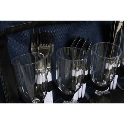 Picknick-Set DKD Home Decor 43 x 23 x 29 cm Polyester Marineblau