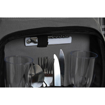 Picknick-Set DKD Home Decor 28,5 x 20 x 39 cm Polyester Dunkelgrau