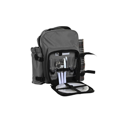 Picknick-Set DKD Home Decor 28,5 x 20 x 39 cm Polyester Dunkelgrau