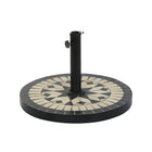 Fuß für Sonnenschirm DKD Home Decor Schwarz Edelstahl Weiß Steingut (50 x 50 x 32,5 cm)