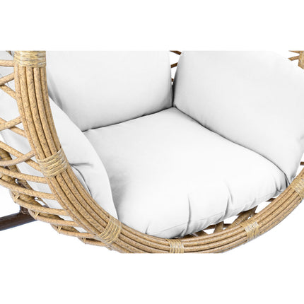 Hängender Gartenstuhl DKD Home Decor 100 x 120 x 195 cm Braun Synthetischer Rattan Aluminium Weiß