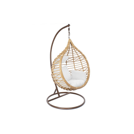 Hängender Gartenstuhl DKD Home Decor 100 x 120 x 195 cm Braun Synthetischer Rattan Aluminium Weiß