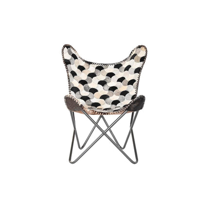 Sessel DKD Home Decor Braun Weiß Eisen 70 x 70 x 90 cm