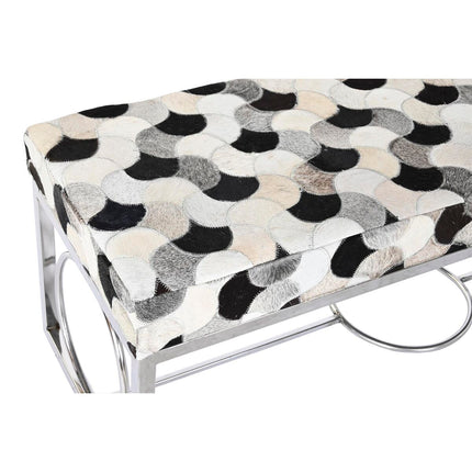 Barhocker DKD Home Decor Schwarz Stahl Haut Weiß (122 x 41 x 44 cm)
