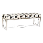 Barhocker DKD Home Decor Schwarz Stahl Haut Weiß (122 x 41 x 44 cm)