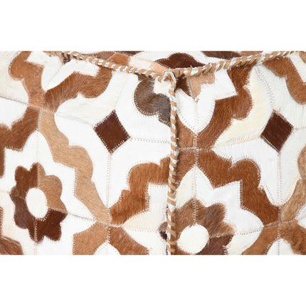 Puff DKD Home Decor Weiß Braun 45 x 45 x 40 cm
