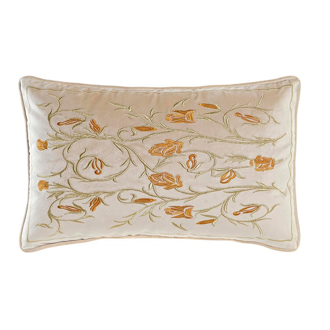 Kissen DKD Home Decor Gold 50 x 10 x 30 cm Blomster
