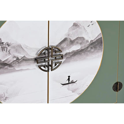 Schubladenschrank DKD Home Decor Holz MDF 63 x 28 x 101 cm Tanne grün Orientalisch