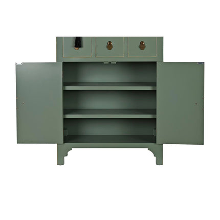 Schubladenschrank DKD Home Decor Holz MDF 63 x 28 x 101 cm Tanne grün Orientalisch