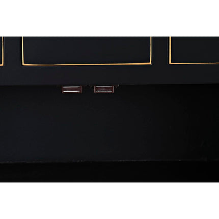 Schubladenschrank DKD Home Decor 63 x 28 x 101 cm Tanne Schwarz Gold Orientalisch Holz MDF