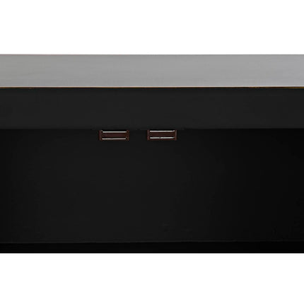 TV-Möbel DKD Home Decor Schwarz Orientalisch Tanne Gold Metall Weiß Holz MDF (130 x 26 x 51 cm)