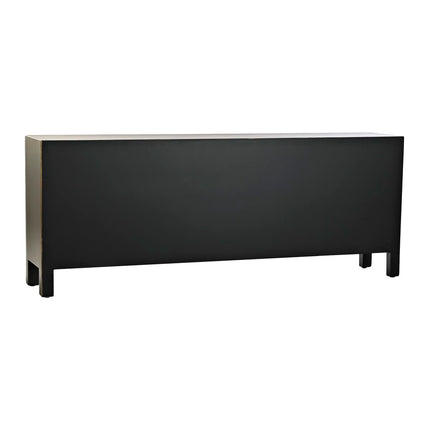 TV-Möbel DKD Home Decor Schwarz Orientalisch Tanne Gold Metall Weiß Holz MDF (130 x 26 x 51 cm)