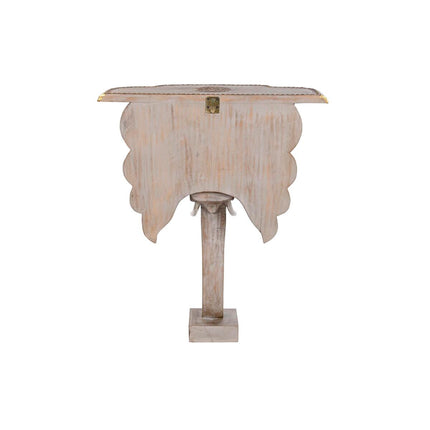 Konsole DKD Home Decor Elefant Grau Gold Weiß Messing Mango-Holz (80 x 30 x 96 cm)