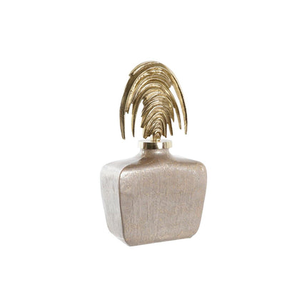 Vase DKD Home Decor Kristall Beige Gold Aluminium (28 x 11 x 45 cm)