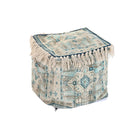 Puff DKD Home Decor Casablanca Blau Baumwolle Randbereich (40 x 40 x 40 cm)