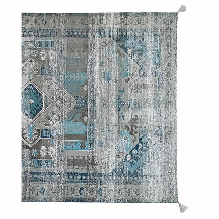 Teppich DKD Home Decor Antiker Finish Blau Baumwolle Araber Randbereich (160 x 230 x 1 cm)