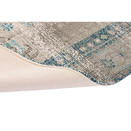 Teppich DKD Home Decor Antiker Finish Blau Baumwolle Araber Randbereich (160 x 230 x 1 cm)