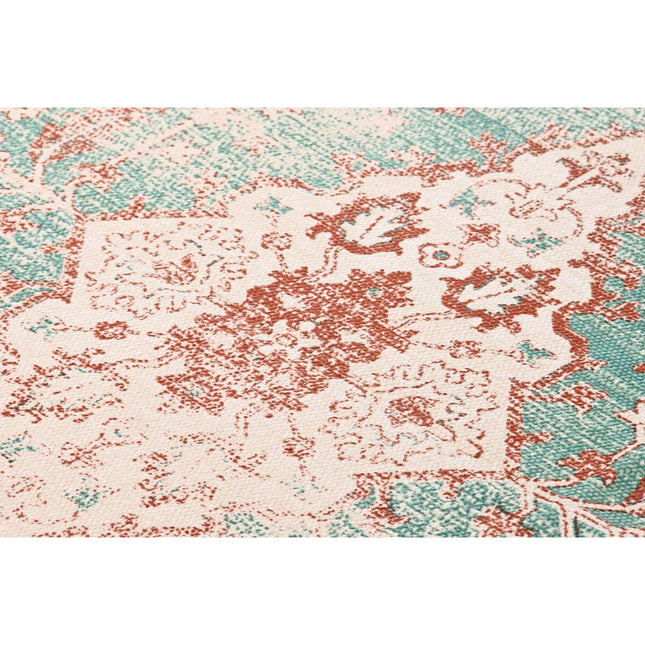 Teppich DKD Home Decor Antiker Finish Blau Baumwolle Araber Randbereich (120 x 180 x 1 cm)