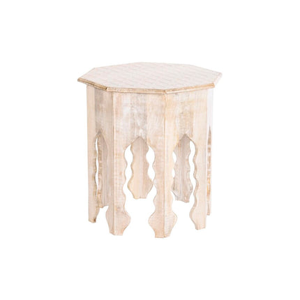 Beistelltisch DKD Home Decor 49 x 49 x 53,5 cm Braun Weiß Mango-Holz