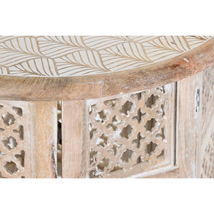 Beistelltisch DKD Home Decor 53 x 53 x 53 cm Braun Weiß Mango-Holz