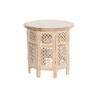 Beistelltisch DKD Home Decor 53 x 53 x 53 cm Braun Weiß Mango-Holz