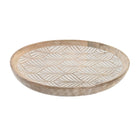 Ablageschale DKD Home Decor 20,5 x 20,5 x 2,5 cm natürlich Mango-Holz Pflanzenblatt Urban