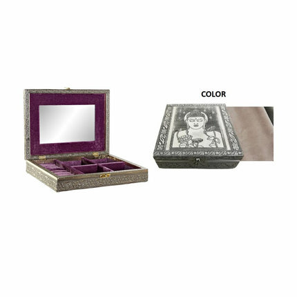 Box-Schmuckkästchen DKD Home Decor Champagner Beige Holz Aluminium (27,5 x 20 x 5,4 cm)