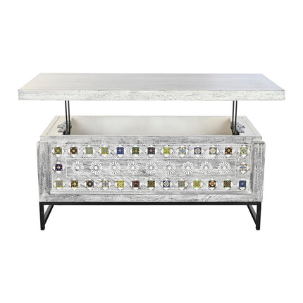 Tischdekoration DKD Home Decor 116 x 60 x 51 cm Metall Aluminium Mango-Holz 116 x 40 x 45 cm