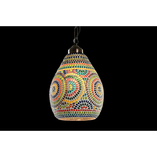 Deckenlampe DKD Home Decor Kristall Metall Bunt 25 W 23 x 23 x 33 cm (2 Stück)