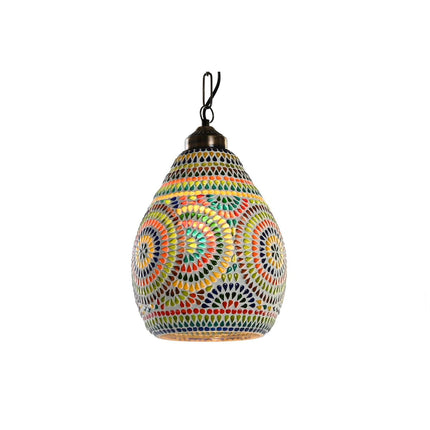 Deckenlampe DKD Home Decor Kristall Metall Bunt 25 W 23 x 23 x 33 cm (2 Stück)