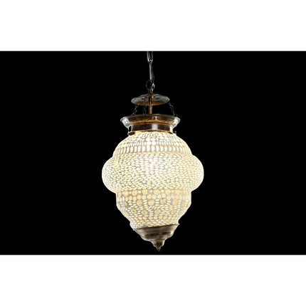 Deckenlampe DKD Home Decor Kristall Metall Weiß 25 W (23 x 23 x 33 cm)