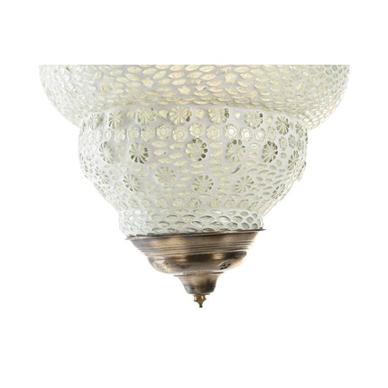 Deckenlampe DKD Home Decor Kristall Metall Weiß 25 W (23 x 23 x 33 cm)