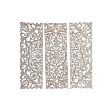 Wanddekoration DKD Home Decor 30 x 2 x 90 cm Antiker Finish Weiß Romantisch