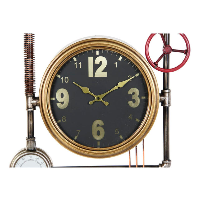 Wanduhr DKD Home Decor Ventile Kristall Gold Eisen (50,5 x 12 x 73 cm)