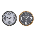 Wanduhr DKD Home Decor 40,5 x 10 x 40,5 cm Kristall Eisen (2 Stück)