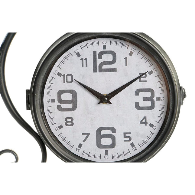 Wanduhr DKD Home Decor Bahnhof 29 x 10 x 39,5 cm Eisen Vintage (2 Stück)