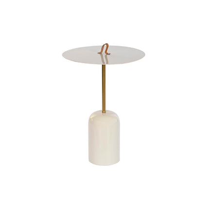 Beistelltisch DKD Home Decor Grau Leder Eisen Lackierung (40 x 40 x 56 cm)