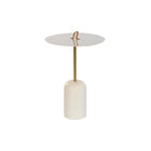 Beistelltisch DKD Home Decor Grau Leder Eisen Lackierung (40 x 40 x 56 cm)